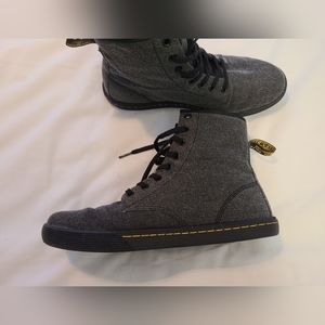 Dr Martens Gray Sheridan Boot - Canvas Woven Textile Size 9 US